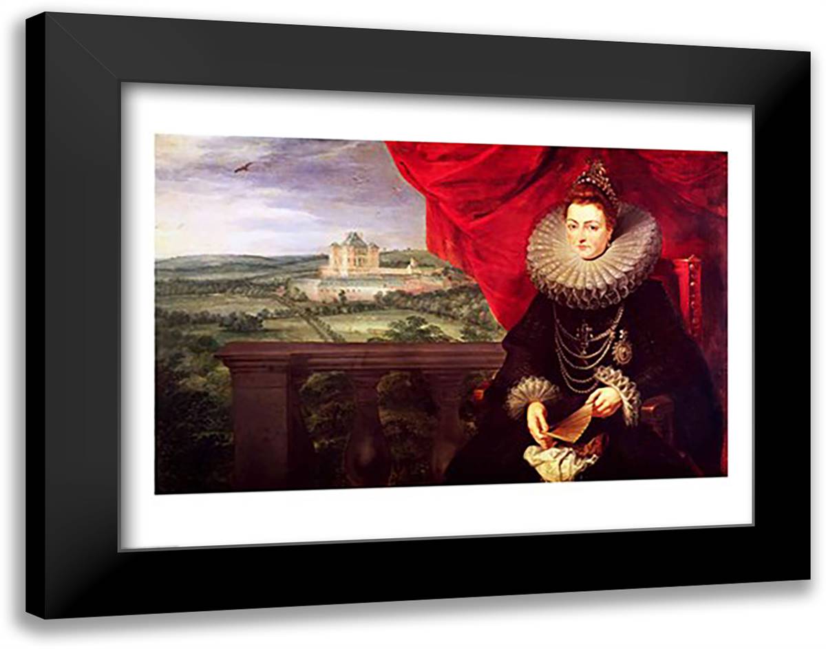 The Infanta Isabella Clara Eugenia 28x22 Black Modern Wood Framed Art Print Poster by Rubens, Peter Paul