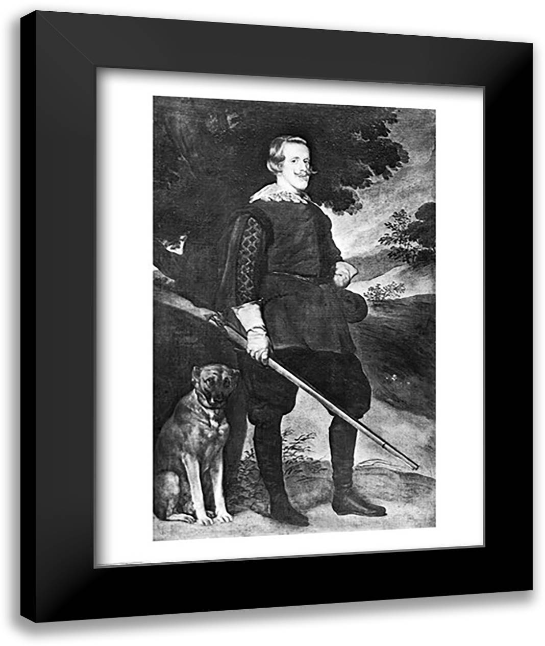 Portrait of Philip IV 22x28 Black Modern Wood Framed Art Print Poster by Velazquez, Diego