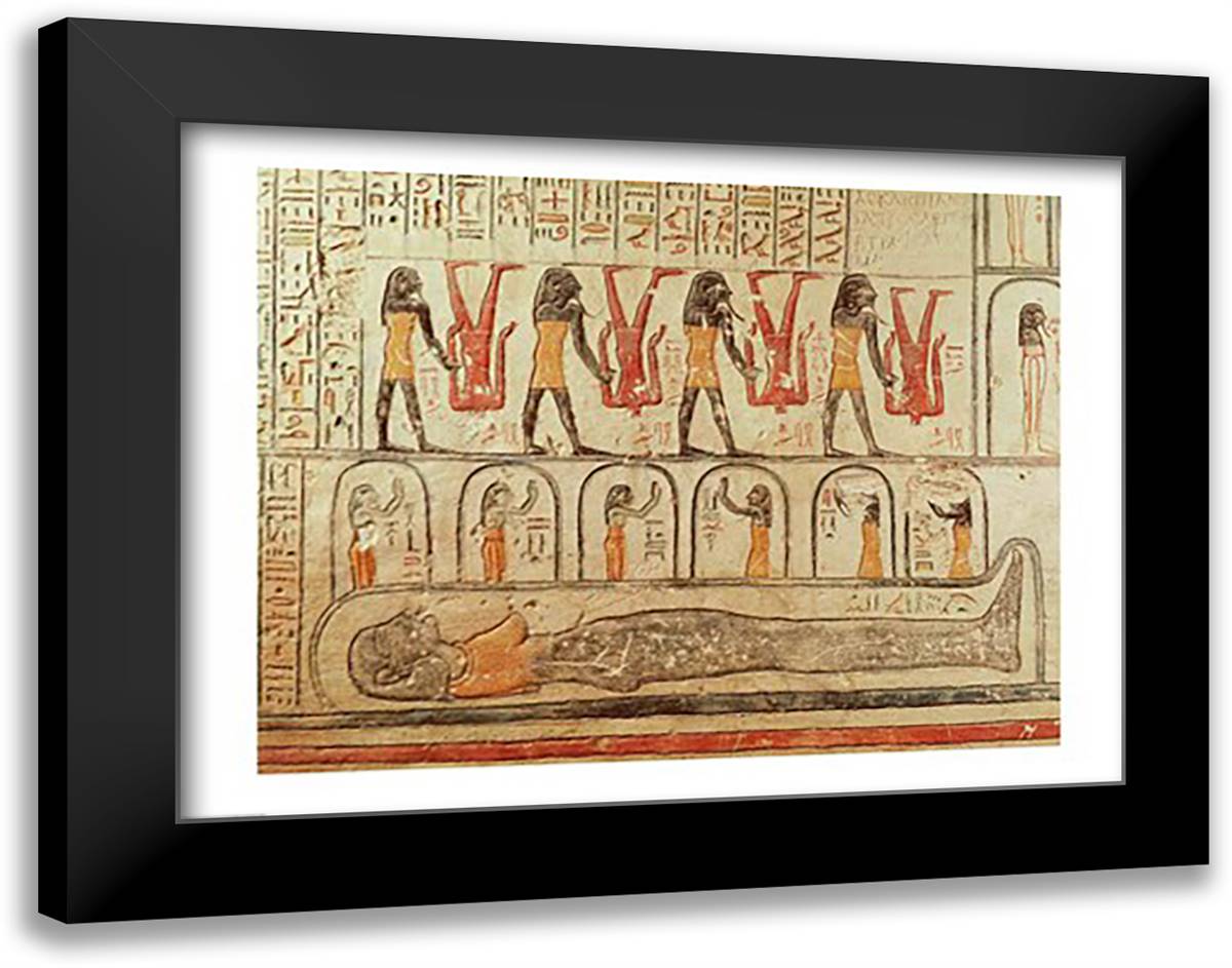 Detail from the Book of the Earth 28x22 Black Modern Wood Framed Art Print Poster