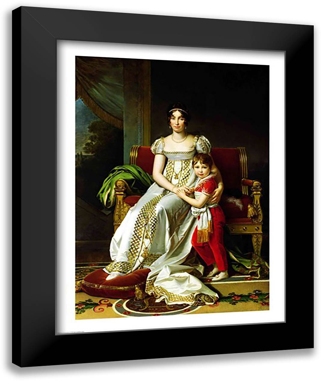 Hortense de Beauharnais 22x28 Black Modern Wood Framed Art Print Poster by Gerard, Francois