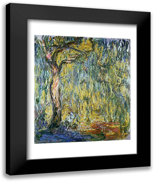 The Large Willow at Giverny, 1918 22x28 Black Modern Wood Framed Art Print Poster by Monet, Claude