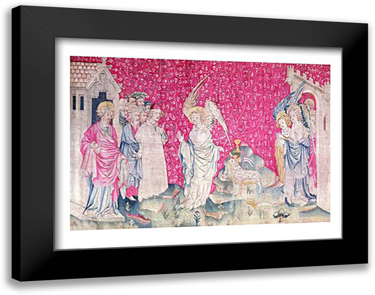 The Third Angel and the Lamb 28x22 Black Modern Wood Framed Art Print Poster by Bataille, Nicolas