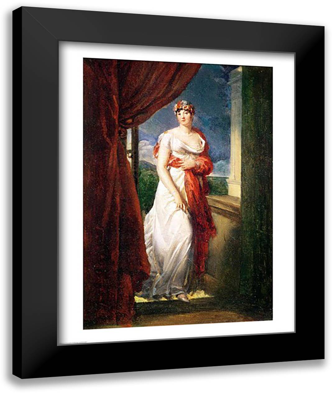 Madame Tallien 22x28 Black Modern Wood Framed Art Print Poster by Gerard, Francois