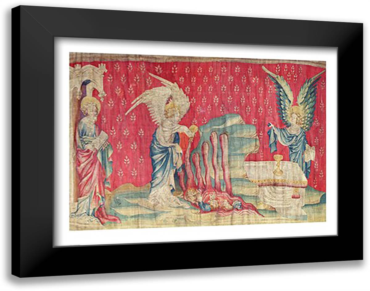 The Second and Third Vials Poured into the Sea and the Waters 28x22 Black Modern Wood Framed Art Print Poster by Bataille, Nicolas