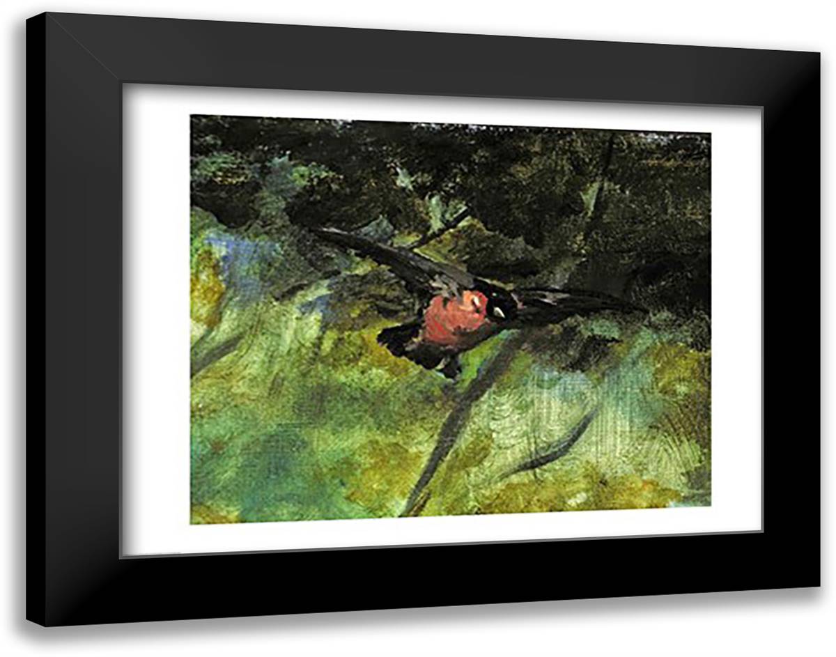 Dejeuner sur l'Herbe, 1863, detail 28x22 Black Modern Wood Framed Art Print Poster by Manet, Edouard