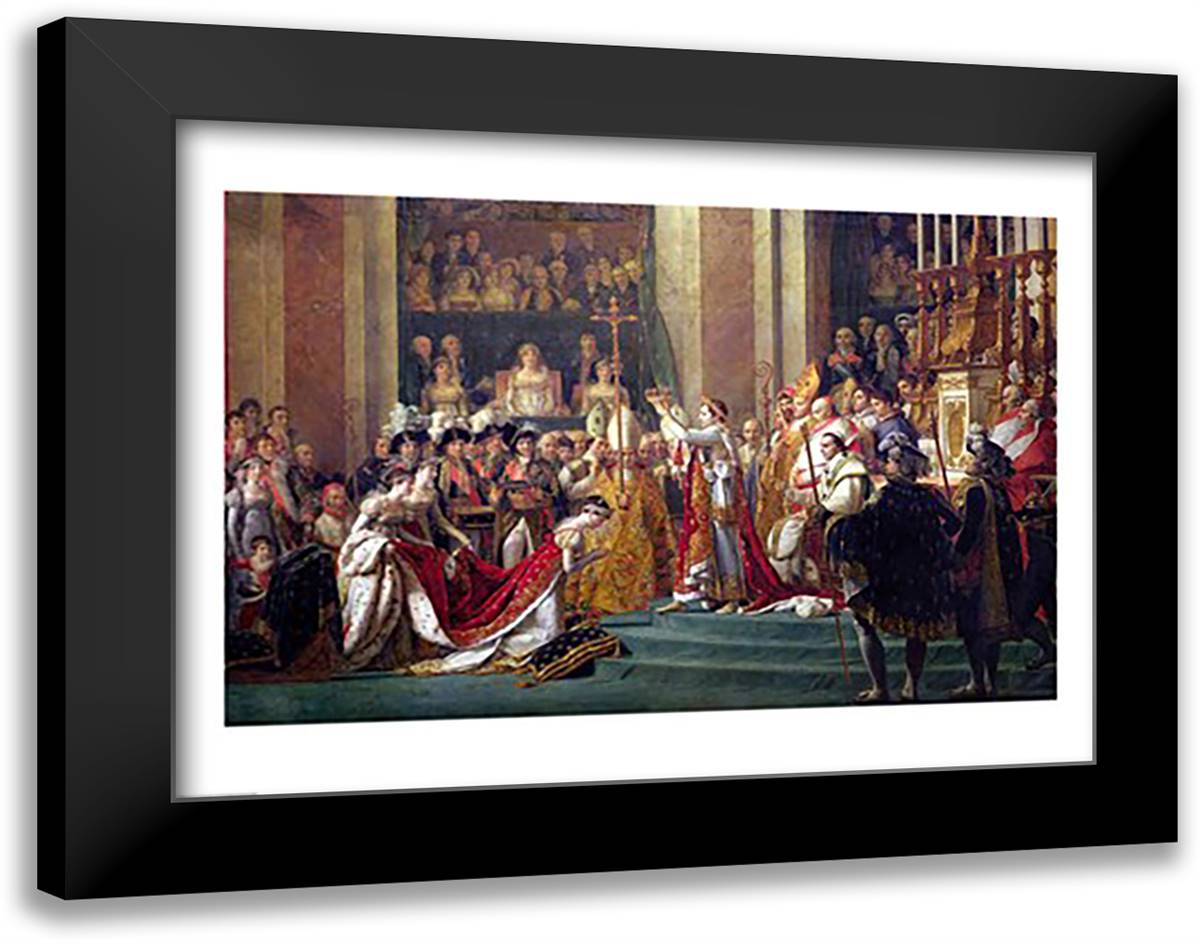 The Consecration of the Emperor Napoleon 28x22 Black Modern Wood Framed Art Print Poster by David, Jacques-Louis