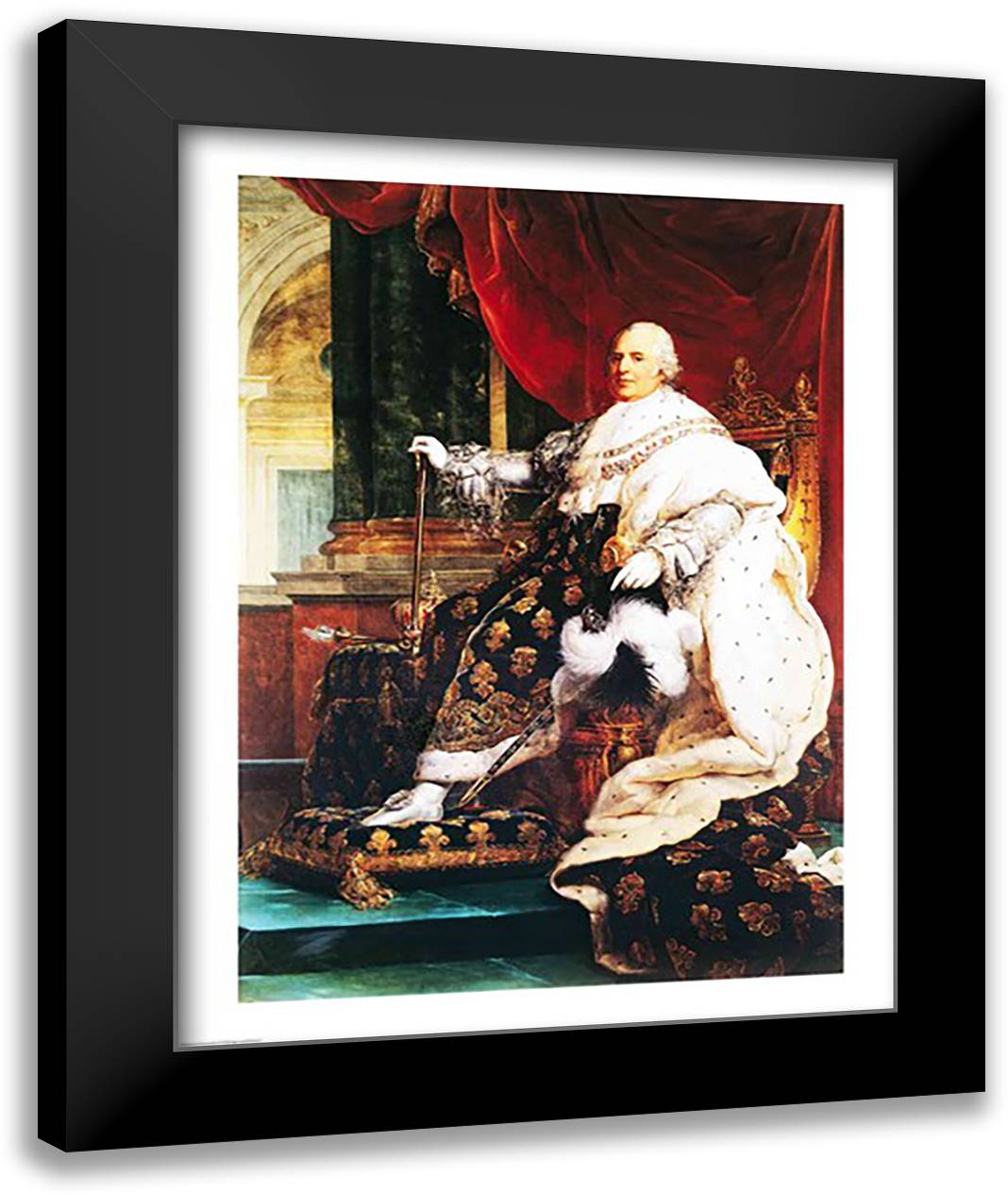 Louis XVIII 22x28 Black Modern Wood Framed Art Print Poster by Gerard, Francois