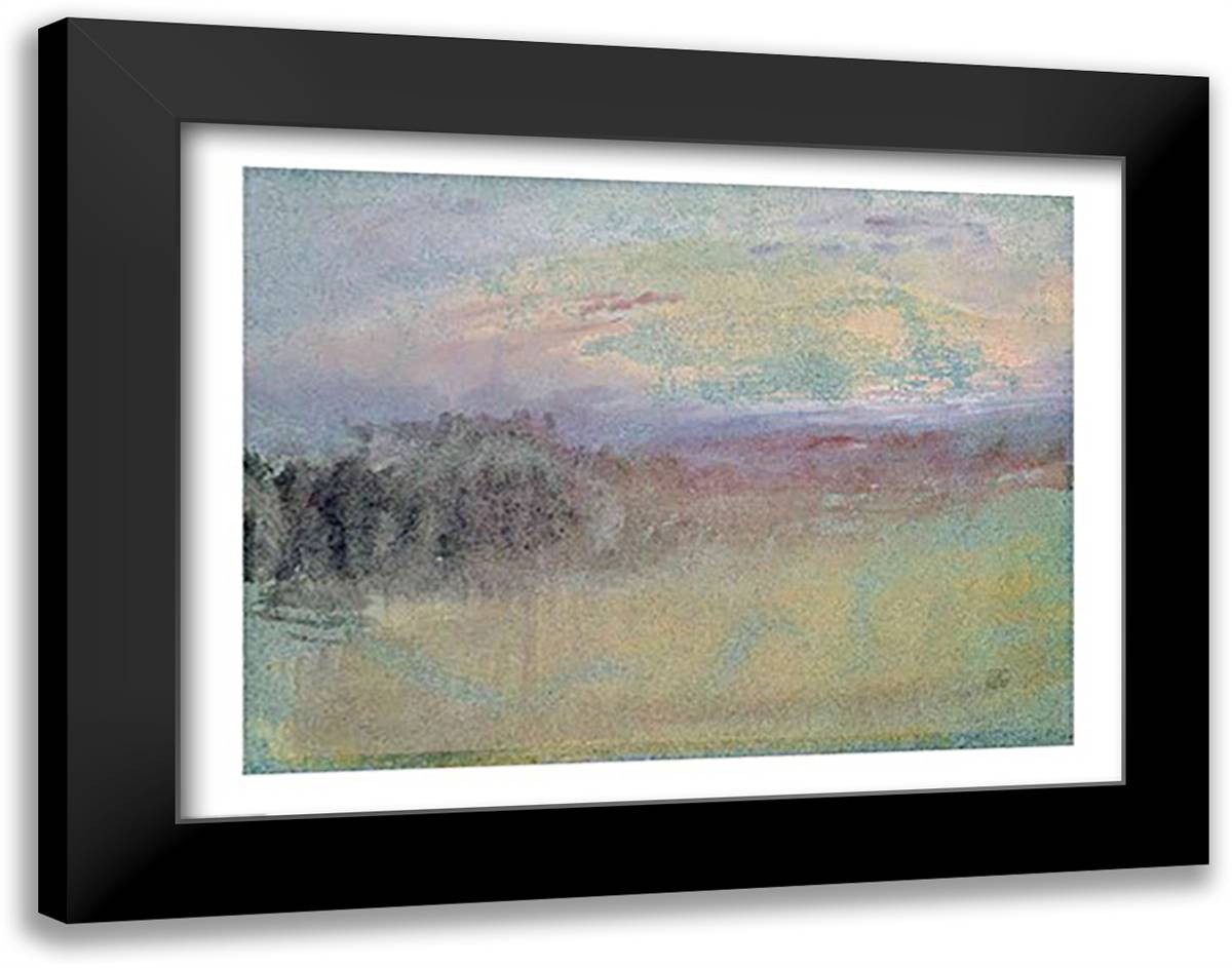 Coastal scene. c.1830 28x22 Black Modern Wood Framed Art Print Poster by Turner, J.M.W.