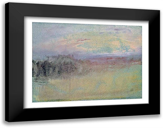 Coastal scene. c.1830 28x22 Black Modern Wood Framed Art Print Poster by Turner, J.M.W.