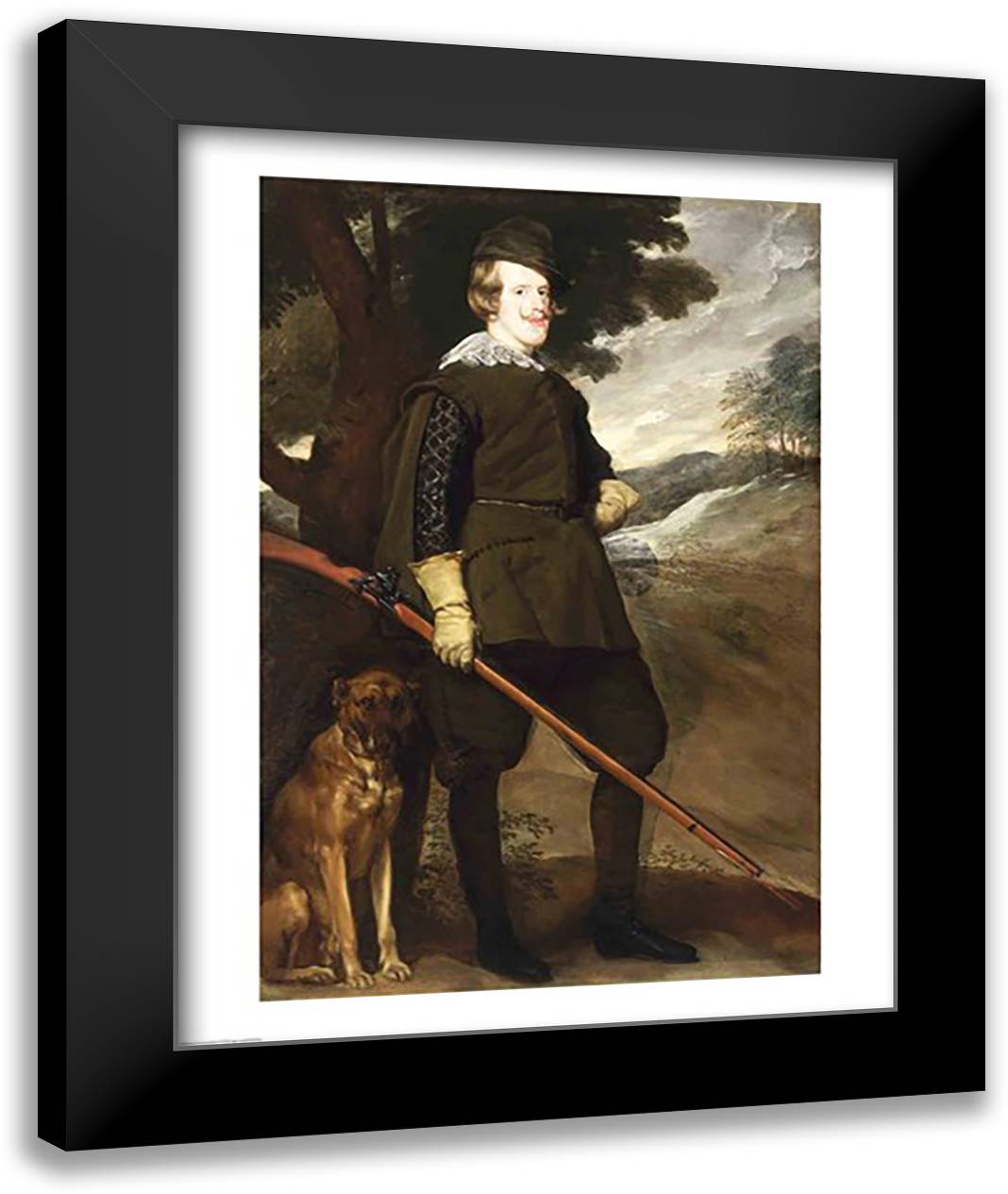 Philip IV King of Spain 22x28 Black Modern Wood Framed Art Print Poster by Velazquez, Diego