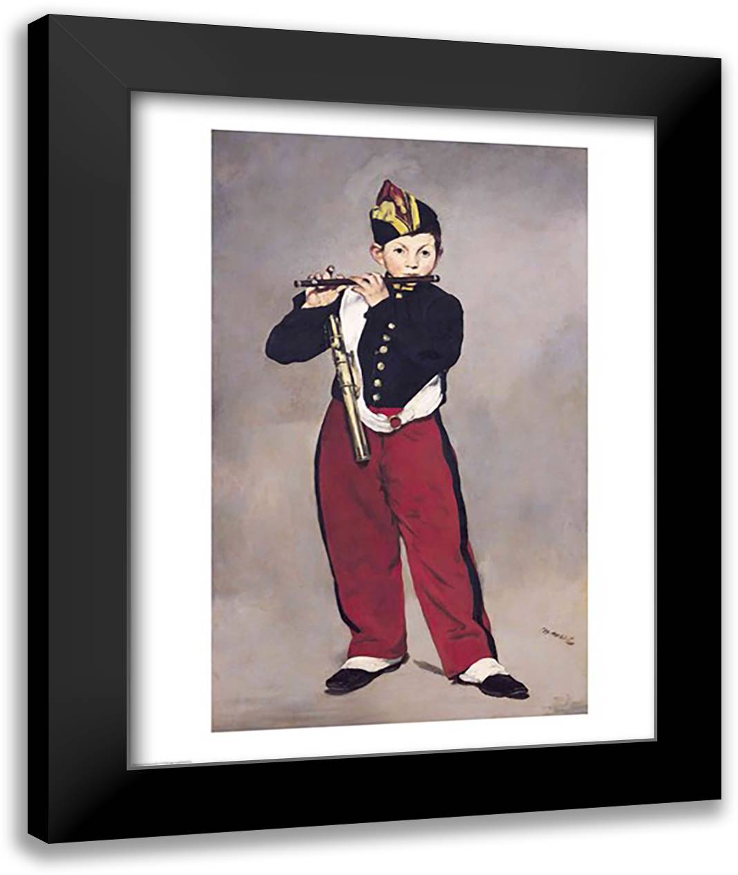 The Fifer, 1866 22x28 Black Modern Wood Framed Art Print Poster by Manet, Edouard