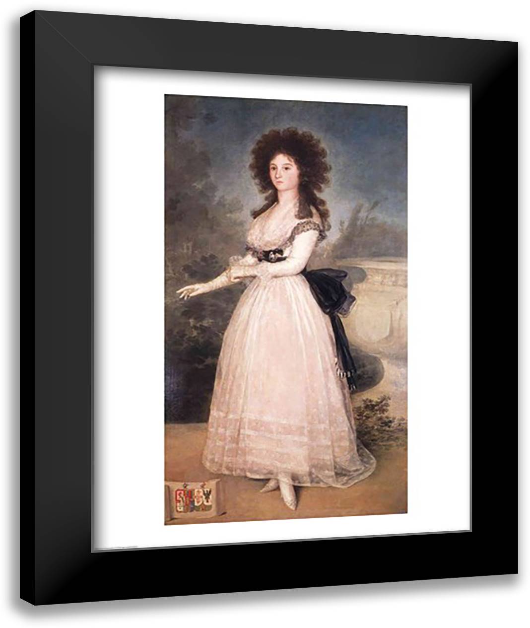 Dona Tadea Arias de Enriquez, 1793-94 22x28 Black Modern Wood Framed Art Print Poster by Goya, Francisco De