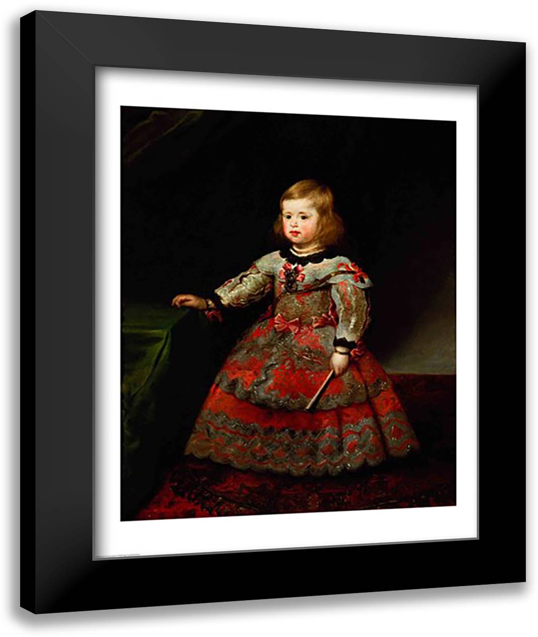 The Infanta Maria Margarita of Austria as a Child 22x28 Black Modern Wood Framed Art Print Poster by Velazquez, Diego