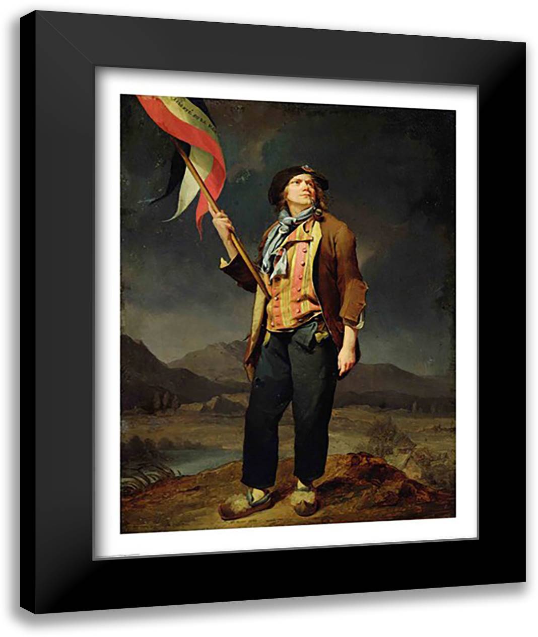 The Singer Chenard 22x28 Black Modern Wood Framed Art Print Poster by Boilly, Louis-Leopold