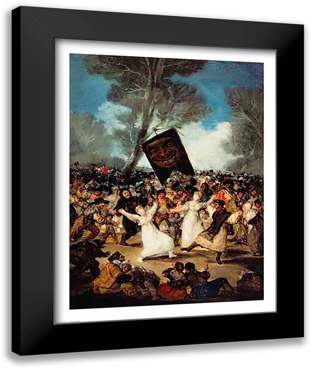 The Burial of the Sardine 22x28 Black Modern Wood Framed Art Print Poster by Goya, Francisco De