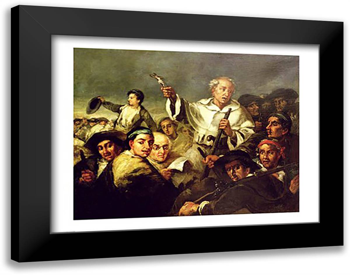 The Revolution 28x22 Black Modern Wood Framed Art Print Poster by Velazquez, Diego