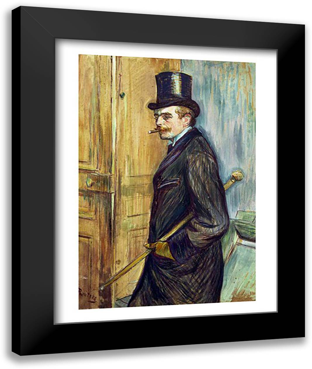 Louis Pascal, 1891 22x28 Black Modern Wood Framed Art Print Poster by Toulouse-Lautrec, Henri de