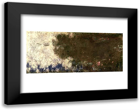 The Waterlilies - The Clouds (right side), 1914-18 28x22 Black Modern Wood Framed Art Print Poster by Monet, Claude