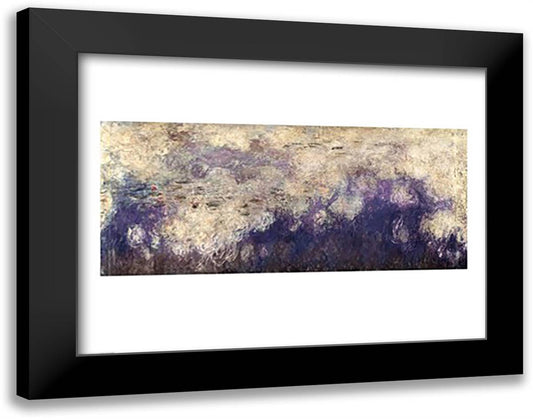 The Waterlilies - The Clouds (central section) 1915-26 28x22 Black Modern Wood Framed Art Print Poster by Monet, Claude