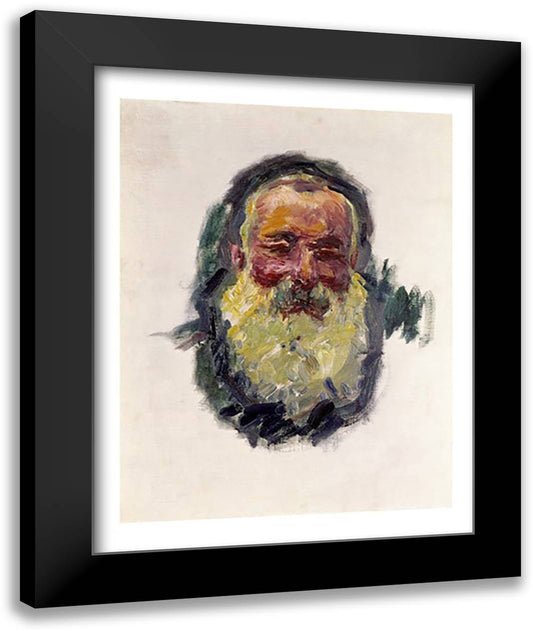 Self Portrait, 1917 22x28 Black Modern Wood Framed Art Print Poster by Monet, Claude