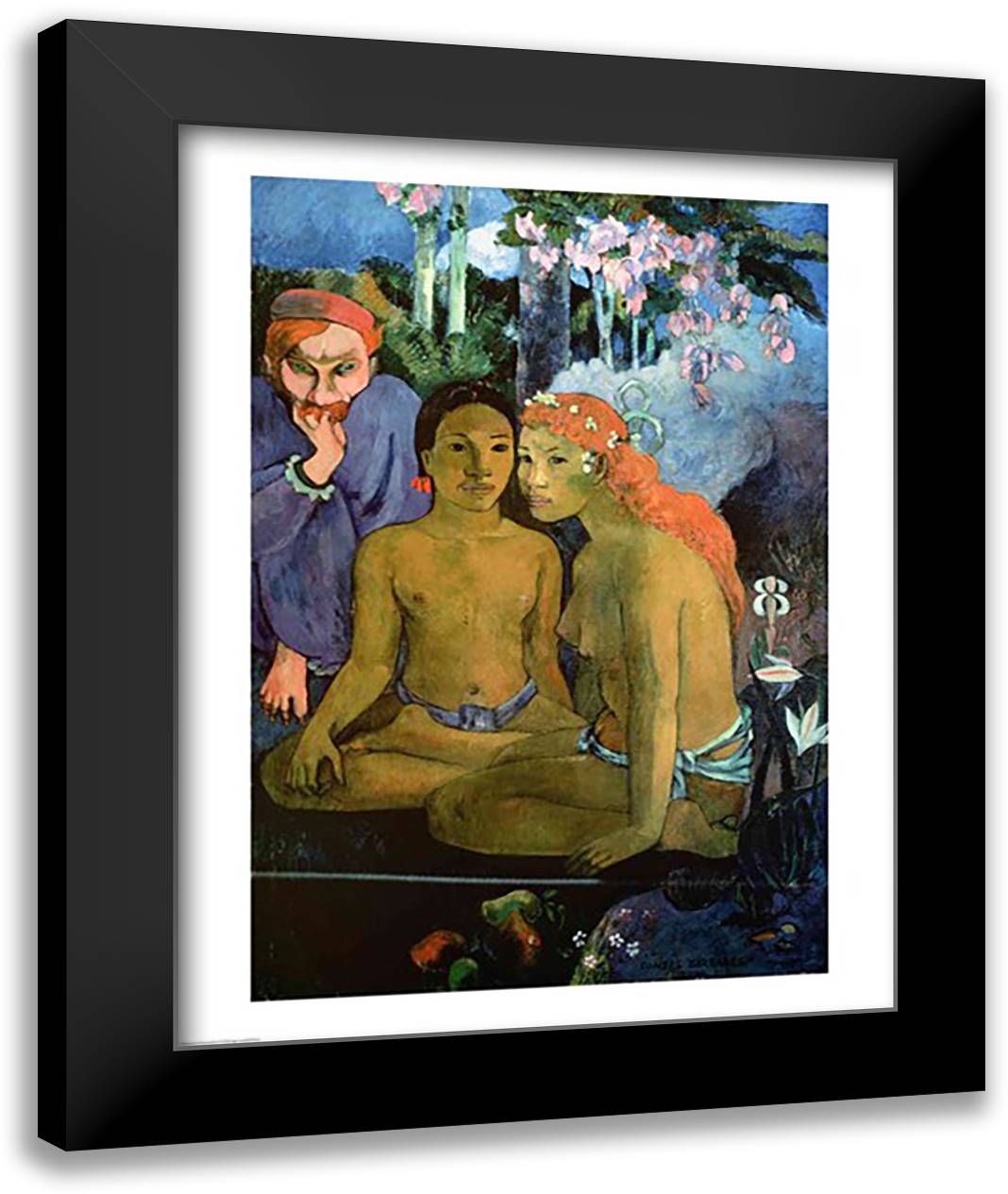Contes Barbares, 1902 22x28 Black Modern Wood Framed Art Print Poster by Gauguin, Paul