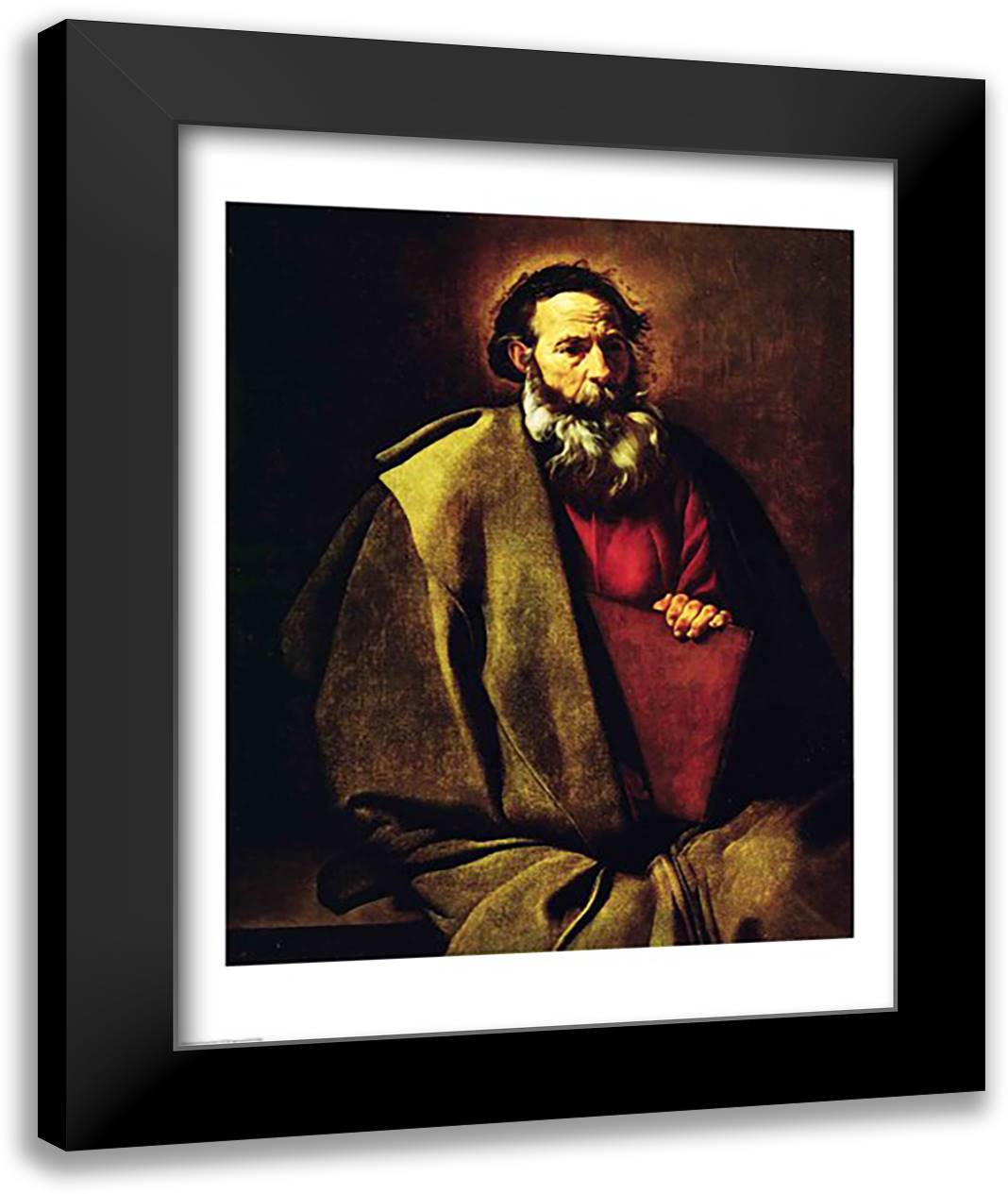 St. Paul, c.1619 22x28 Black Modern Wood Framed Art Print Poster by Velazquez, Diego