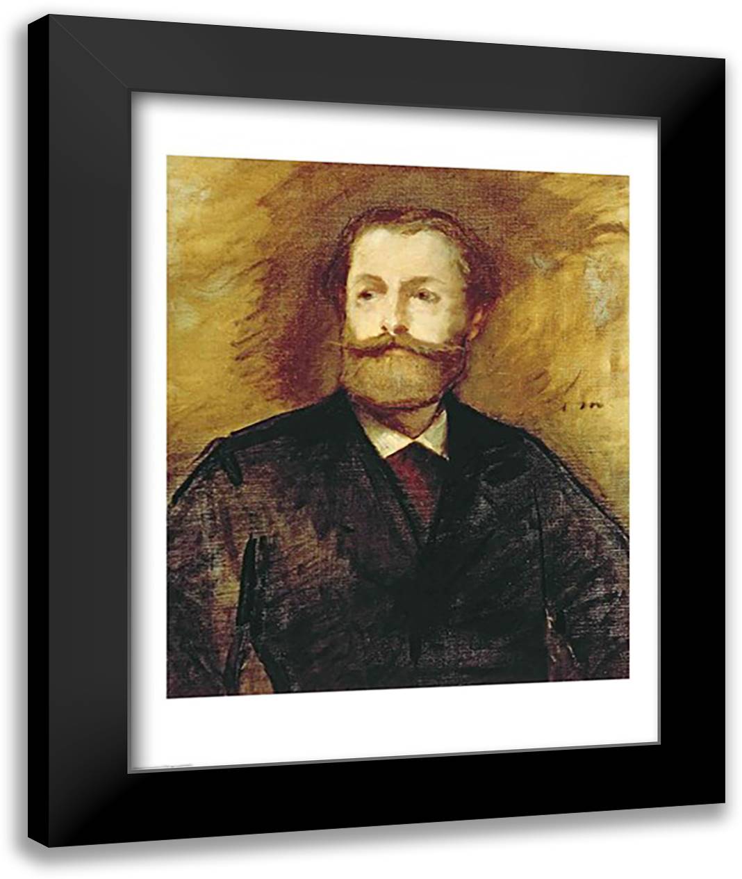 Portrait of Antonin Proust 22x28 Black Modern Wood Framed Art Print Poster by Manet, Edouard