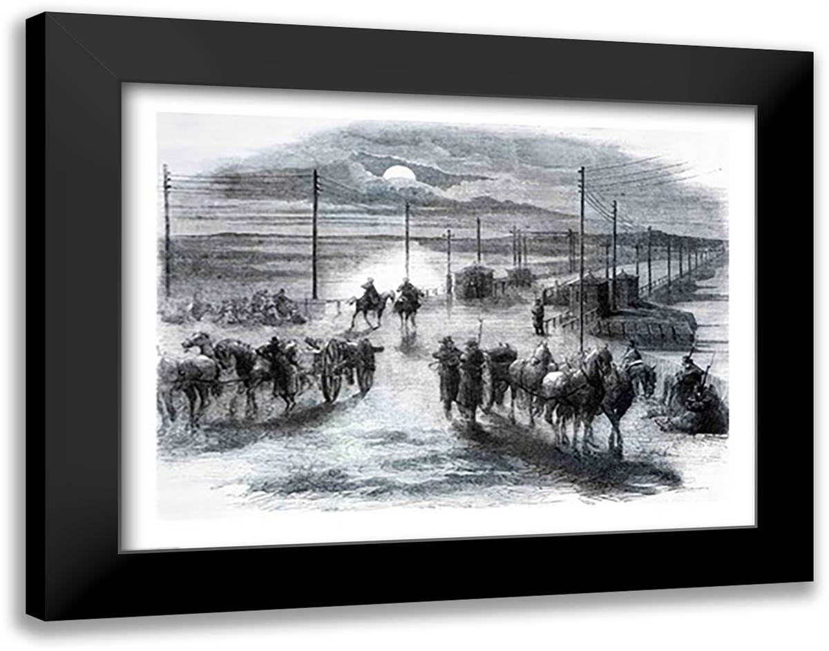 The Civil War in America 28x22 Black Modern Wood Framed Art Print Poster