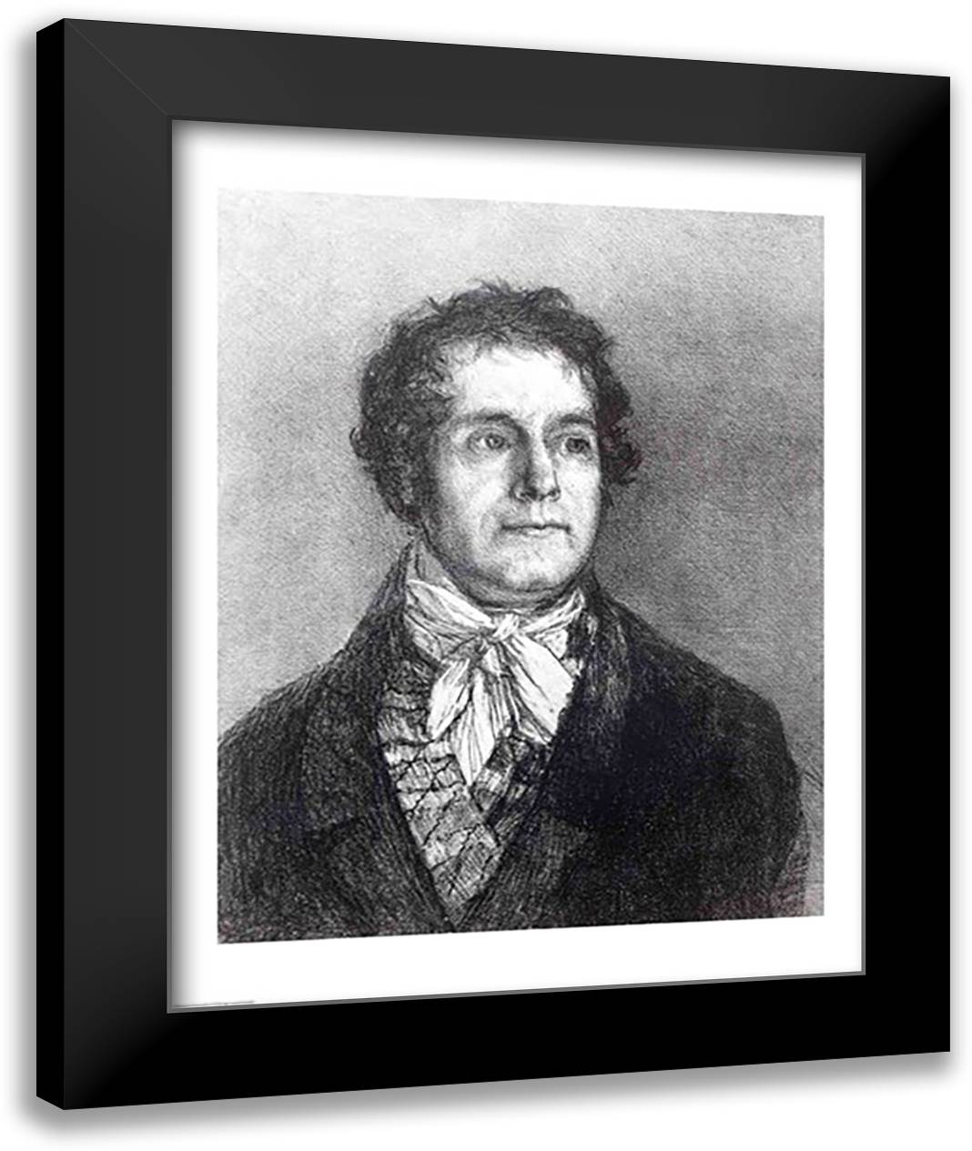 Cyprien Gaulon 22x28 Black Modern Wood Framed Art Print Poster by Goya, Francisco De