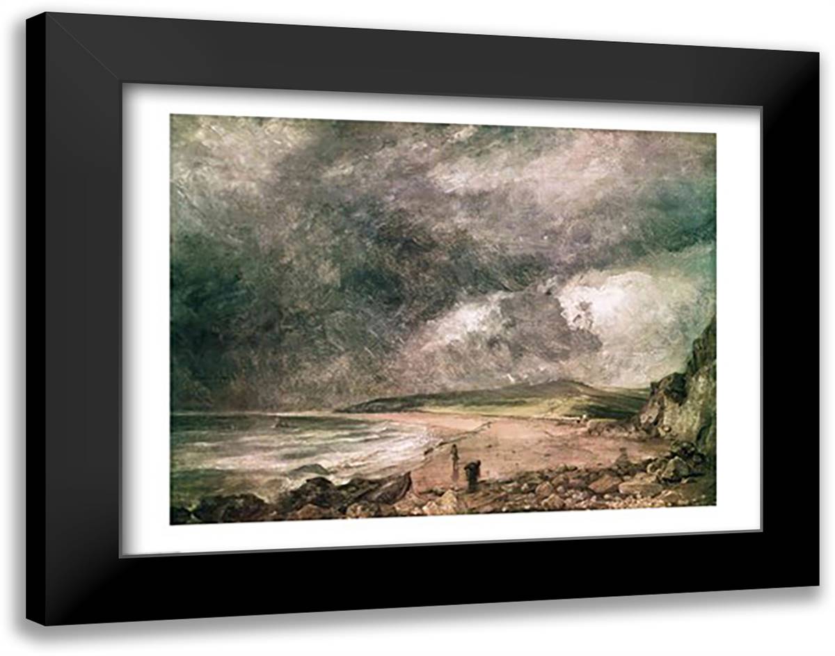 Wivenhoe Park, Essex, 1816 28x22 Black Modern Wood Framed Art Print Poster by Constable, John