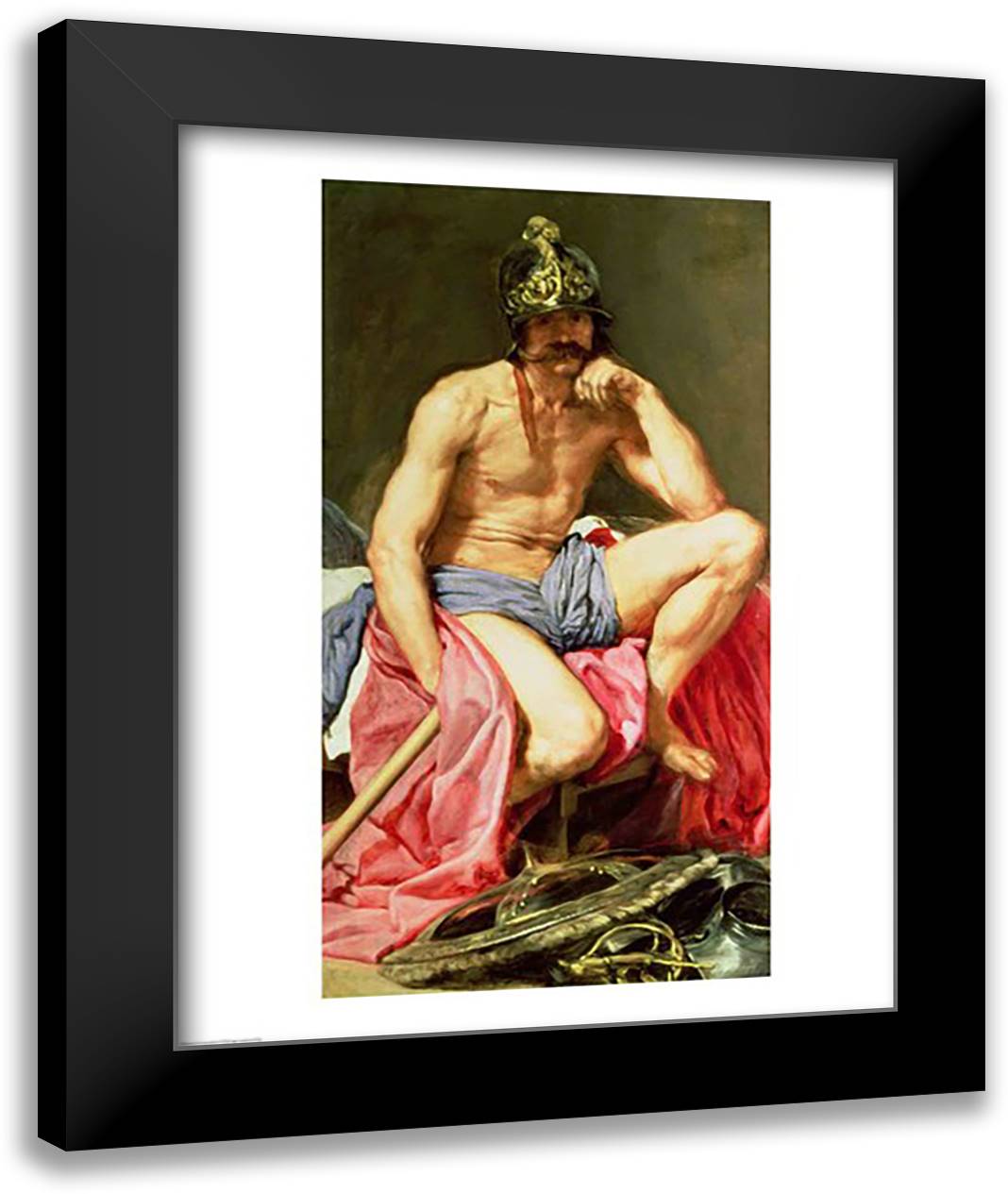 Mars 22x28 Black Modern Wood Framed Art Print Poster by Velazquez, Diego