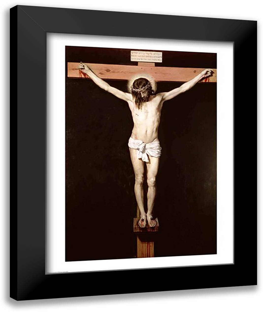 Christ on the Cross, c.1630 22x28 Black Modern Wood Framed Art Print Poster by Velazquez, Diego