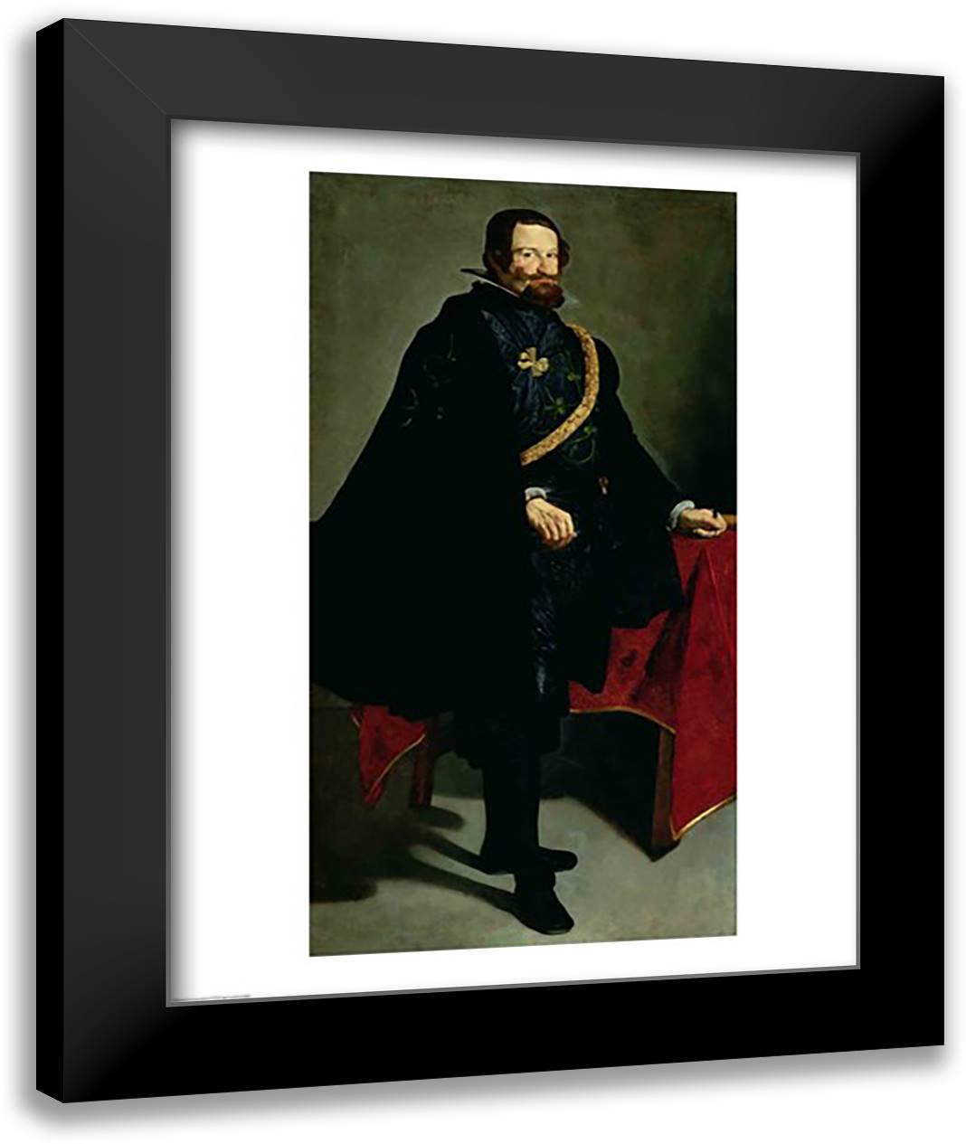 Don Gaspar de Guzman 22x28 Black Modern Wood Framed Art Print Poster by Velazquez, Diego