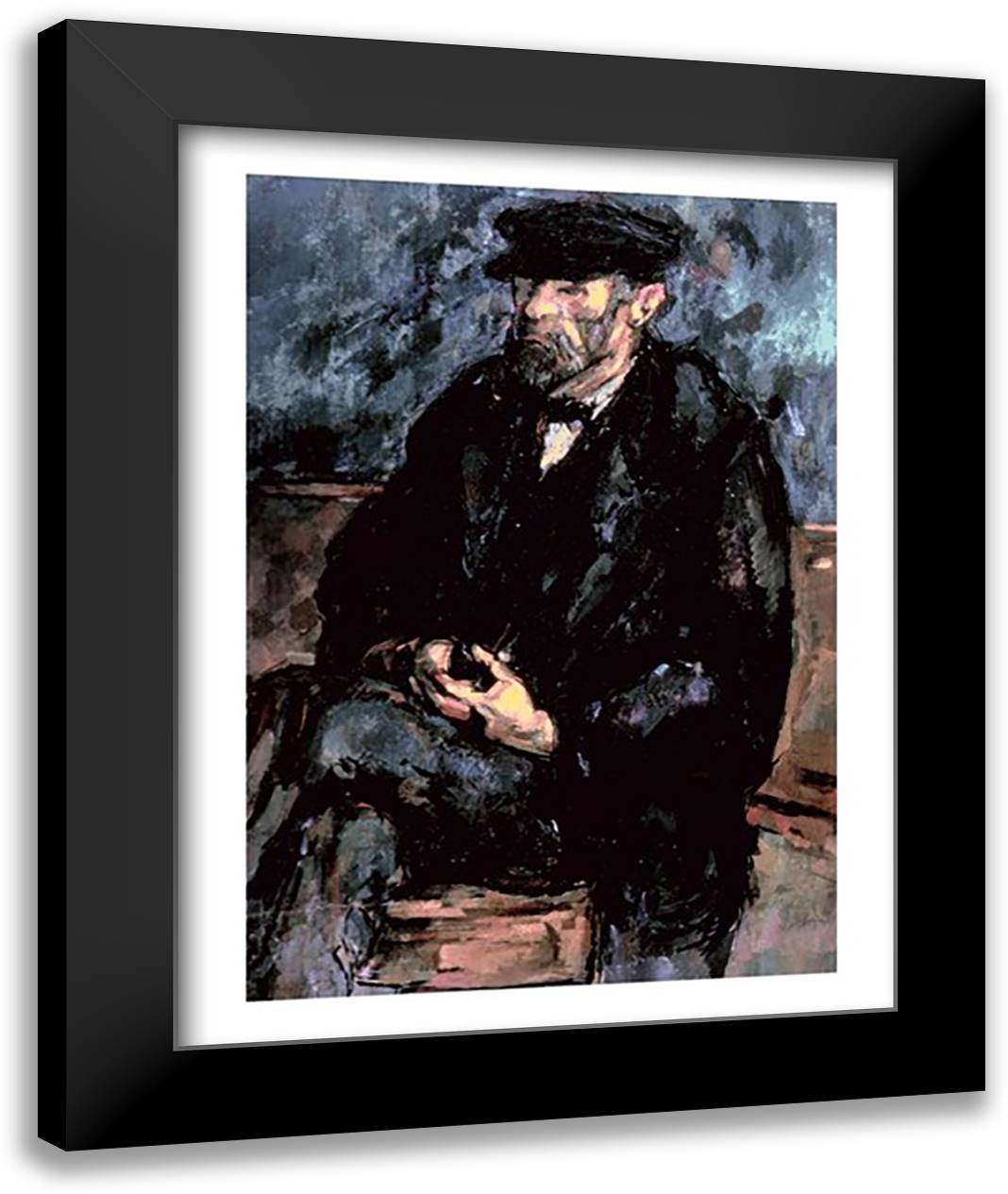 The Gardener Vallier, c.1905 22x28 Black Modern Wood Framed Art Print Poster by Cezanne, Paul