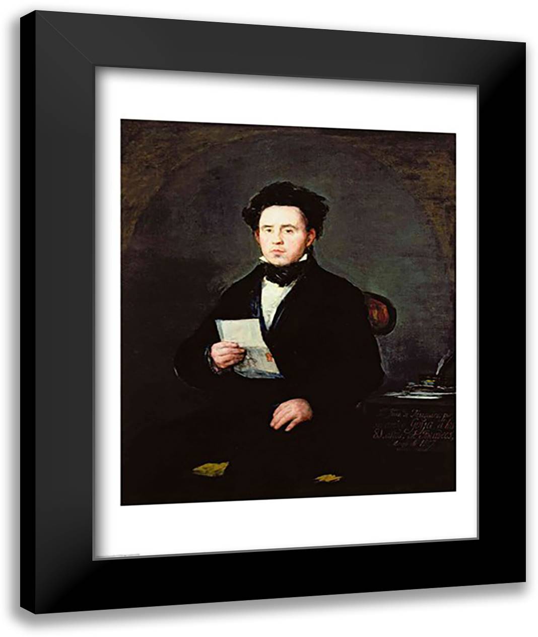 Don Juan Bautista de Muguiro 22x28 Black Modern Wood Framed Art Print Poster by Goya, Francisco De
