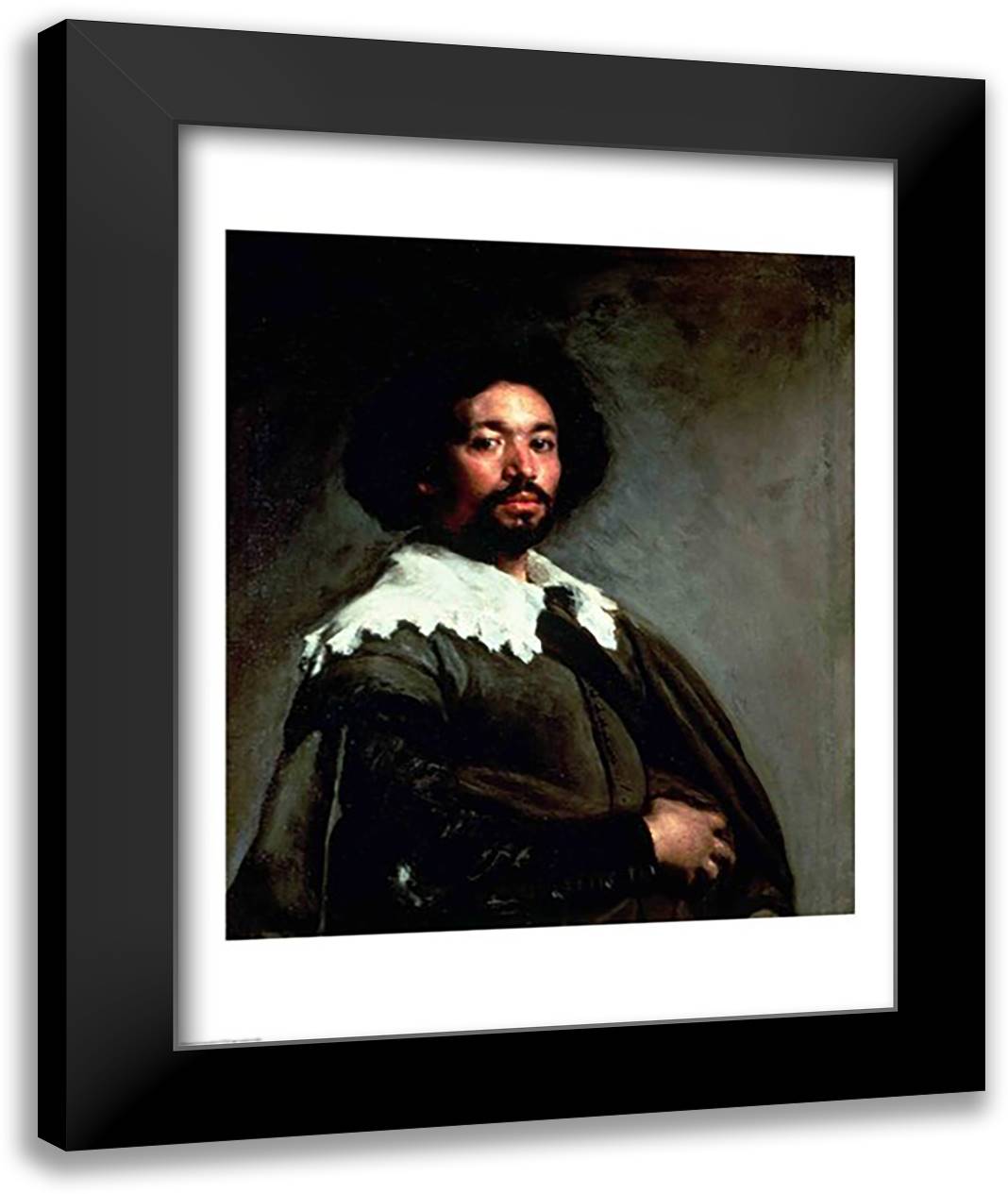 Juan de Pareja, 1650 22x28 Black Modern Wood Framed Art Print Poster by Velazquez, Diego