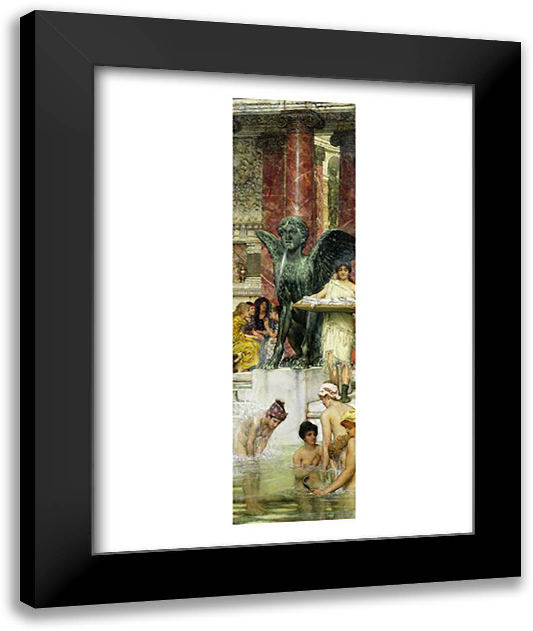 In the Roman Baths, or Roman Women In The Bath, 1876 22x28 Black Modern Wood Framed Art Print Poster by Alma-Tadema, Sir Lawrence