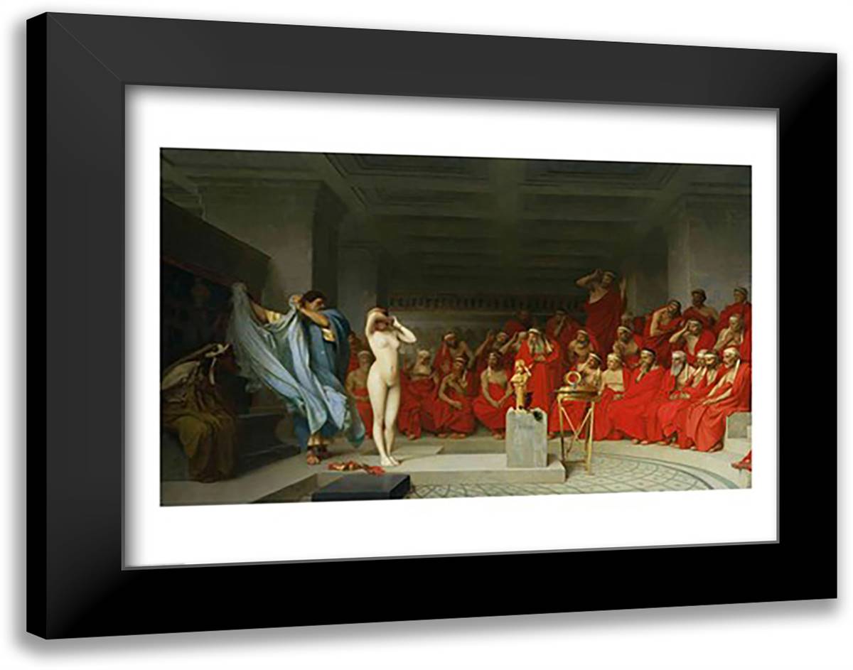 Phryne Before the Jury, 1861 28x22 Black Modern Wood Framed Art Print Poster by Gerome, Jean Leon