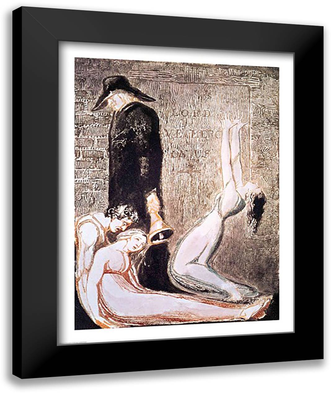 Europe a Prophecy; Plague, c.1794 22x28 Black Modern Wood Framed Art Print Poster by Blake, William