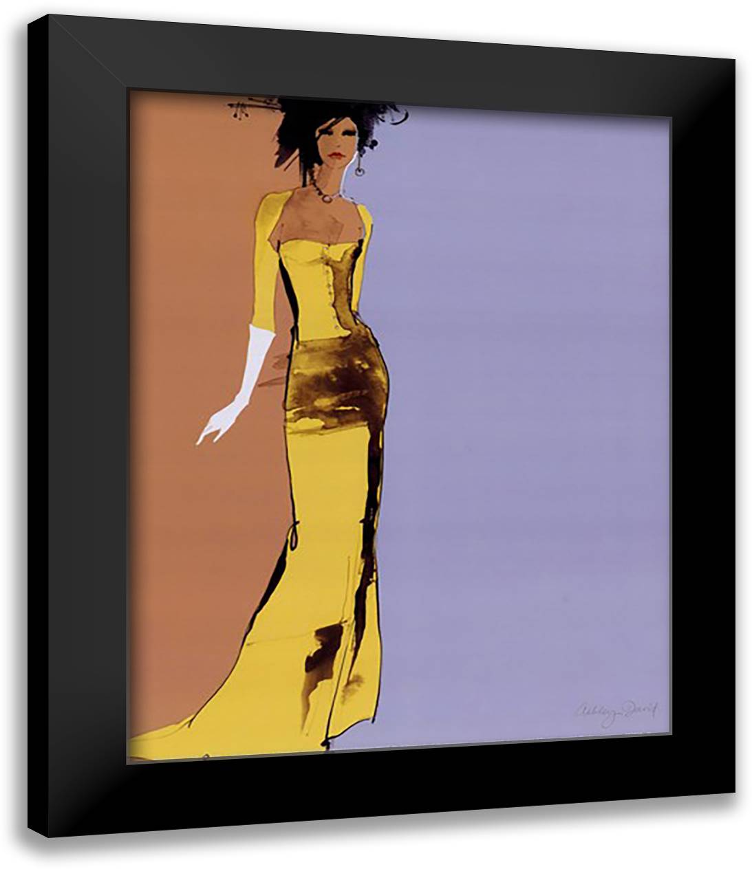 Enticing 15x18 Black Modern Wood Framed Art Print Poster by David, Ashley