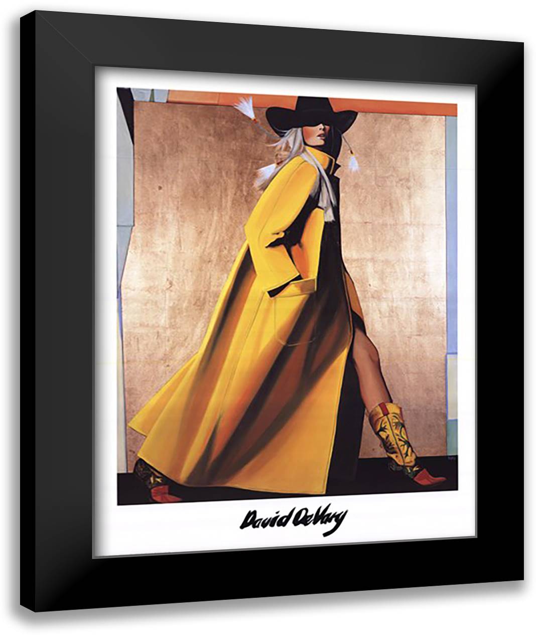 Follow Me 28x36 Black Modern Wood Framed Art Print Poster by DeVary, David