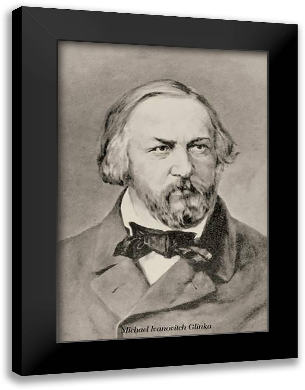 Michael Ivanovitch Glinka 24x33 Black Modern Wood Framed Art Print Poster by Thomas, Theodore