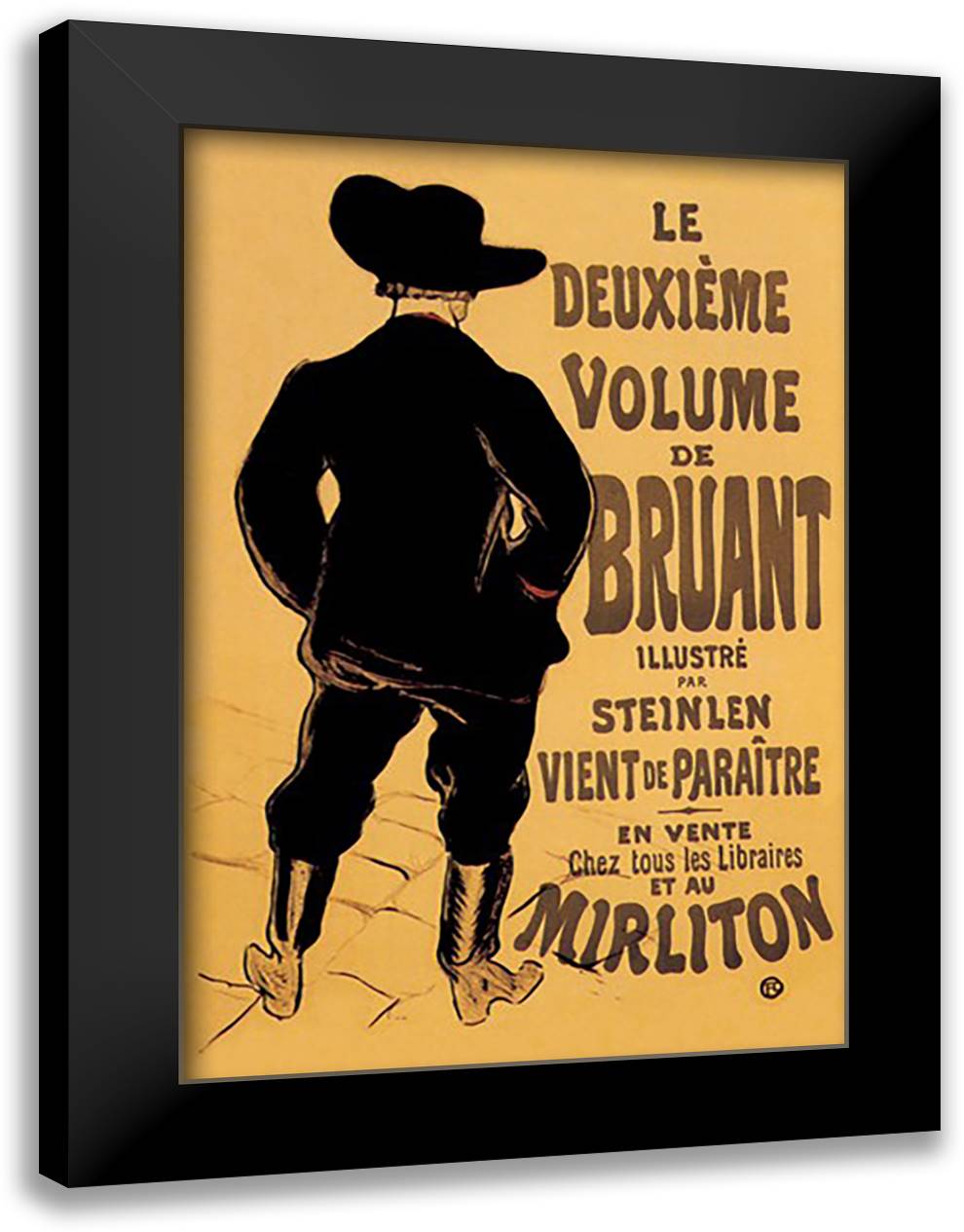 Deuxieme Volume de Bruant 16x22 Black Modern Wood Framed Art Print Poster by Toulouse-Lautrec, Henri de