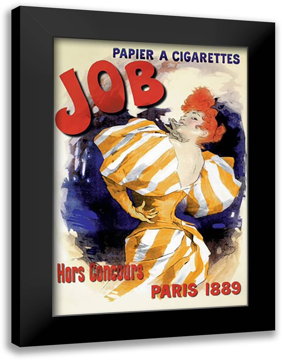 Job, 1889 16x22 Black Modern Wood Framed Art Print Poster by Cheret, Jules