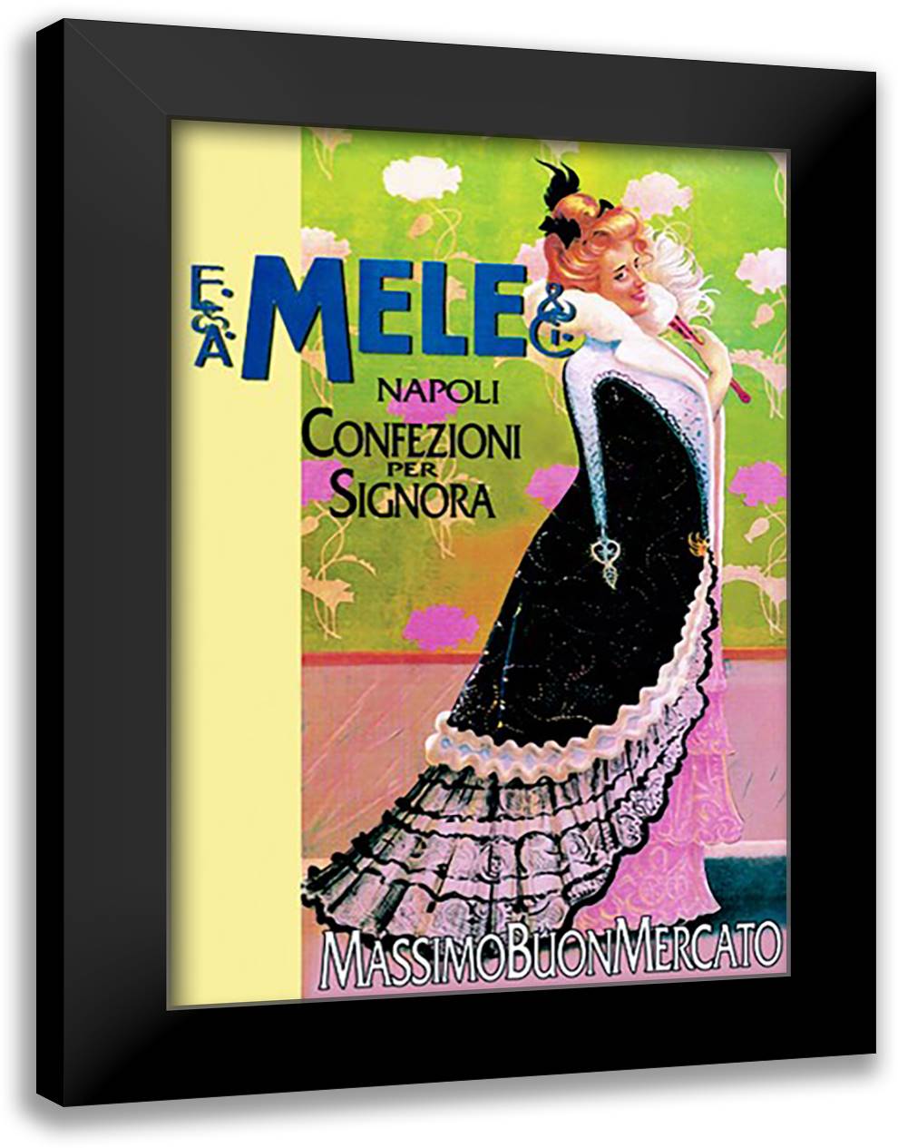 Confezioni per Signora 16x22 Black Modern Wood Framed Art Print Poster by Villa, Aleardo