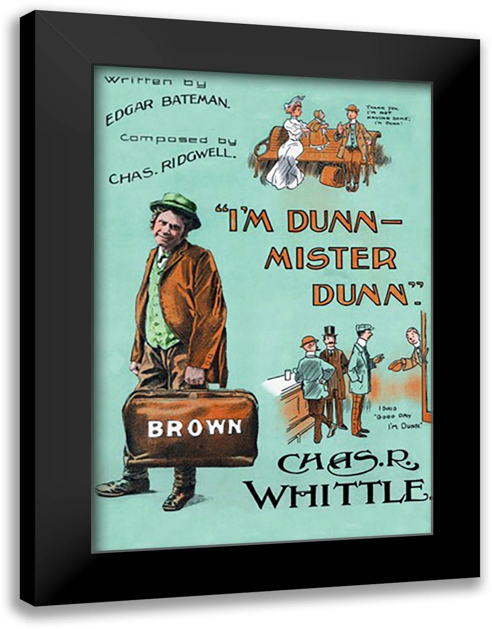 I'm Dunn Mister Dunn 16x22 Black Modern Wood Framed Art Print Poster