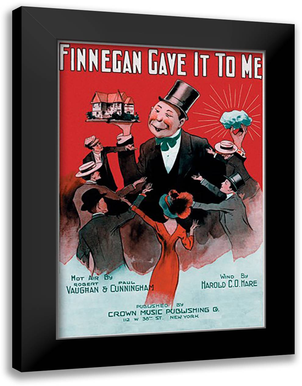 Finnegan Gave It To Me 16x22 Black Modern Wood Framed Art Print Poster