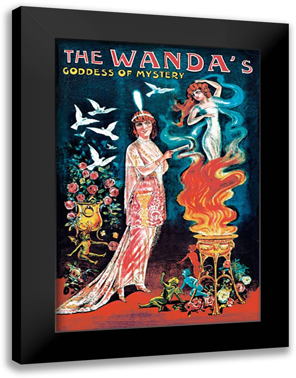 Wanda's Goddess of Mystery 16x22 Black Modern Wood Framed Art Print Poster by Galice, L.