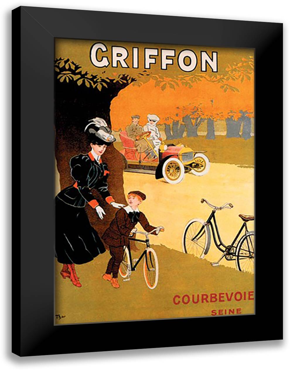 Griffon 16x22 Black Modern Wood Framed Art Print Poster by Thor, Walter