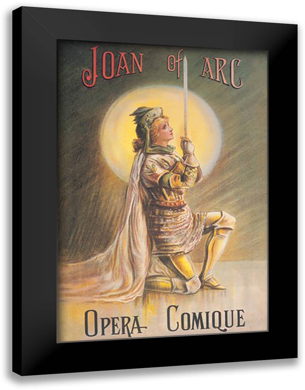Joan of Arc: Opera Comique 16x22 Black Modern Wood Framed Art Print Poster